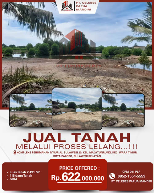 Tanah Kosong di Palopo, Sulawesi Selatan
