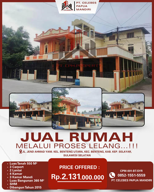 Rumah 2 Lantai di Kepulauan Selayar, Sulawesi Selatan