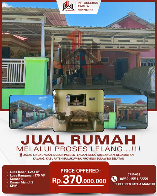 Rumah di Bulukumba, Sulawesi Selatan di Kabupaten Bulukumba