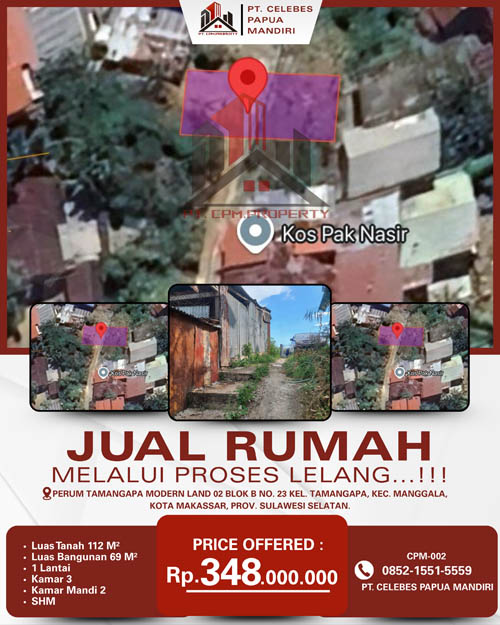 Rumah dalam Kota Makassar, Sulawesi Selatan di Kota Makassar