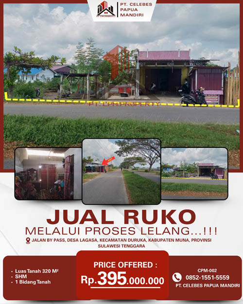 Ruko di Muna, Sulawesi Tenggara