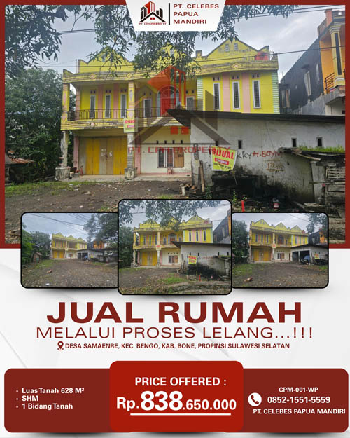 Rumah 2 Lanti di Kab. Bone, Sulawesi Selatan di Kabupaten Bone