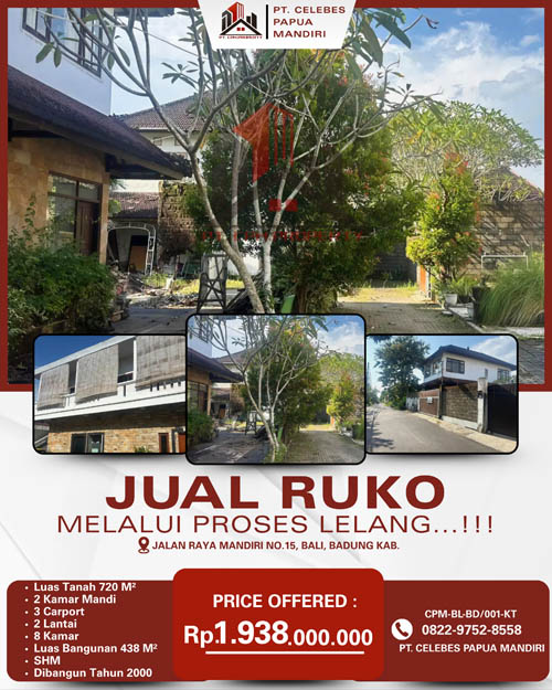 Ruko di Kab. Badung, Bali di Kabupaten Badung