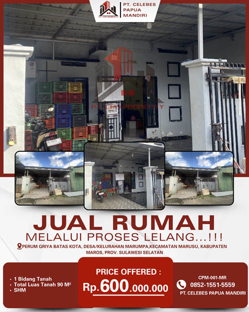 Rumah di Kab. Maros, Sulawesi Selatan di Kabupaten Maros