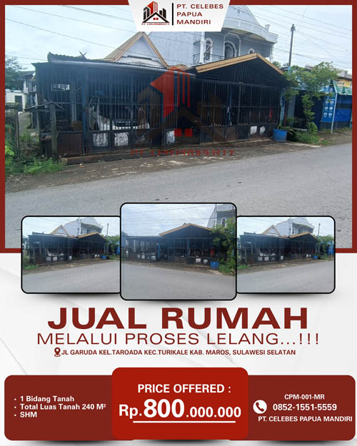 Rumah di Kab. Maros, Sulawesi Selatan di Kabupaten Maros