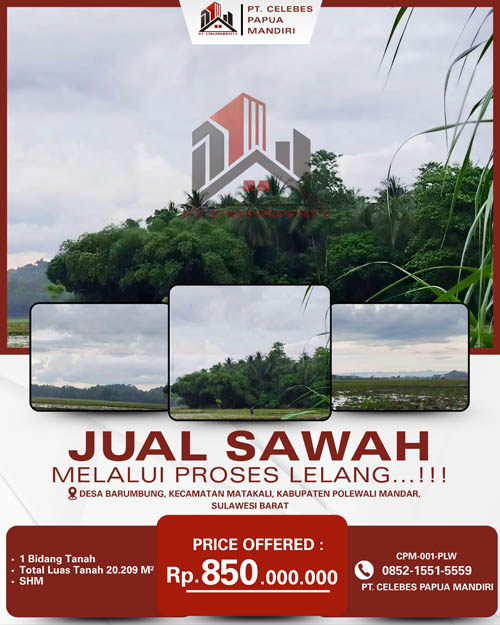 Sawah di Kab. Polewali Mandar, Sulawesi Barat