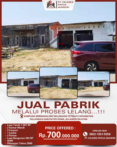 Pabrik di Kab. Gowa, Sulawesi Selatan