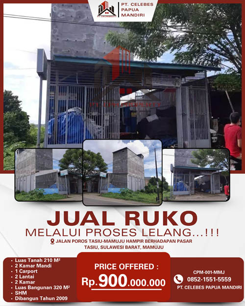 Ruko 2 Lantai di Kab. Mamuju, Sulawesi Barat di Kabupaten Mamuju