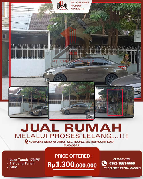 Rumah di Kota Makassar, Sulawesi Selatan di Kota Makassar