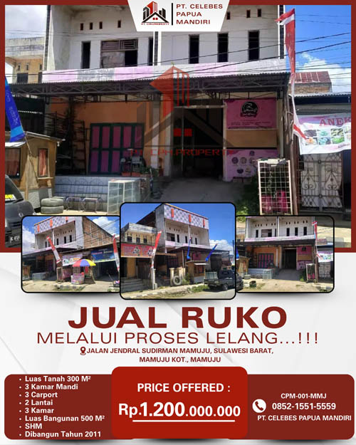 Ruko 2 Lantai di Kab. Mamuju, Sulawesi Barat di Kabupaten Mamuju