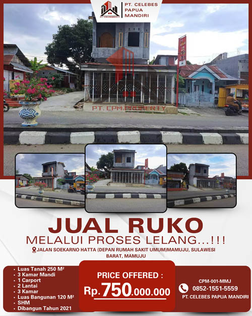 Ruko 2 Lantai di Kab. Mamuju, Sulawesi Barat di Kabupaten Mamuju