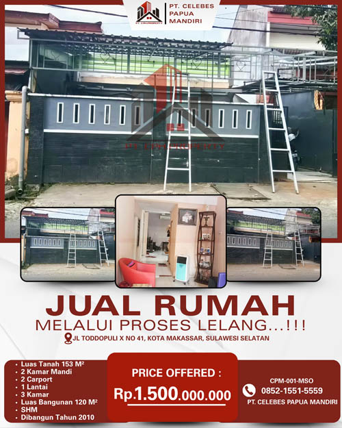 Rumah di Kota Makassar, Sulawesi Selatan di Kota Makassar